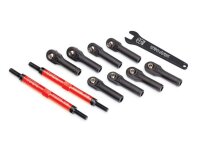 Vorspurstangen 7075-T6 Alu rot 144mm mit Kugelpfannen