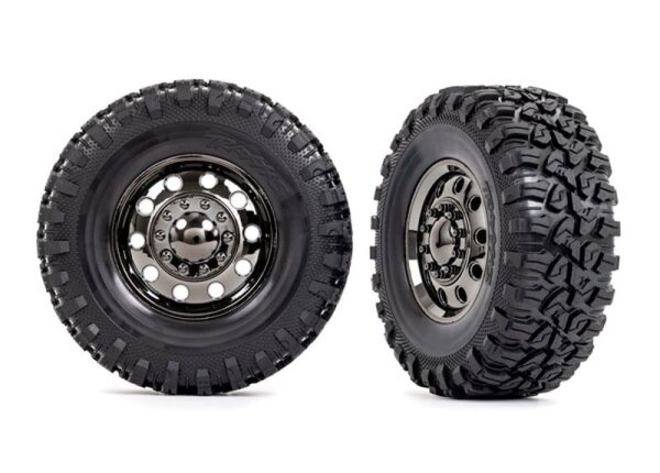 Canyon RT auf Big Rig 2.2 Felgen schwarz-chrom vorne (2)
