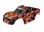 Karosserie Hoss 4x4 orange mit Aufkleber & Verriegelung