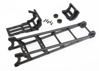 Wheelie bar schwarz montiert mit Halter