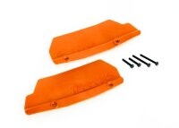 Schmutzfänger orange l/r mit Schrauben