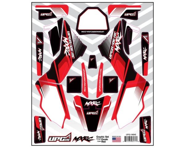 Graphic Set for Losi Promoto MX (Exude) (Red)