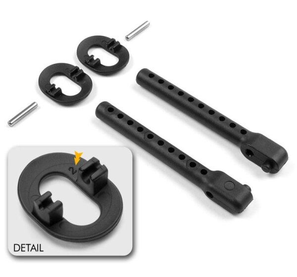 Karosseriebefestigungsset +2mm Höhenverstellung, h