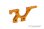 T3 Differenzialträger (Bulkhead) , Alu Orange