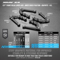 X4 CFF FRONT LOWER ARM - INNER SHOCK POSITION - GRAPHITE - R