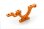 T4F Alu Bulkhead unten - einstellbar -vorne links - Orange