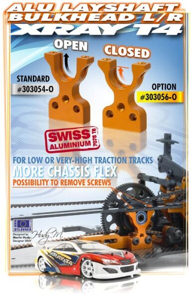 T4 Alu Mittelwelle Bulkhead geschlossen L/R - Orange