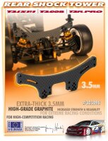 Dämpferbrücke 3,5mm, hinten, Kohlefaser ULTRA STRO