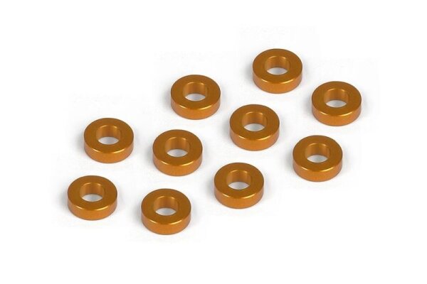 Unterlegscheibe 3mm x 6mm x 2,0mm, Alu Orange (10)