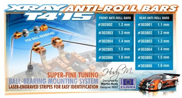 Stabilisator - für kugelgelagerte Aufnahme - Heck 1.1mm