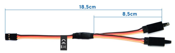 Y-Kabel 15cm (System JR / Graupner) 22 AWG 3x0,32mm²
