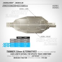 XB2 ALU CHASSIS 1-PIECE - 2.0MM - SHORT - SWISS 7075 T6