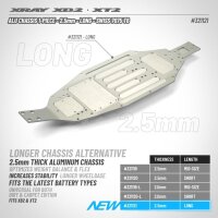 XB2/XT2 ALU CHASSIS 1-PIECE - 2.5MM - LONG - SWISS 7075 T6