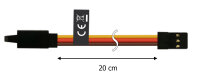 Servoverlängerungskabel  20cm (System JR) 3x0,32mm² flach PVC mit Sicherungsclip