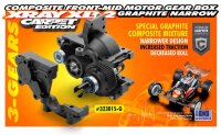 vo-Mittel Motor Getriebe Box 3 Gears Narrow Set Kohlefaser