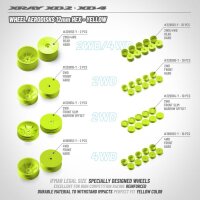 2WD/4WD hi WHEEL AERODISK WITH 12MM HEX IFMAR YELLOW HARD 10