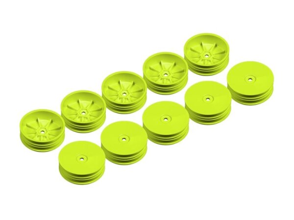 2WD FRONT SLIM WHEEL AERODISK WITH NARROW OFFSET YELLOW (10)