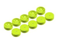 2WD FRONT SLIM WHEEL AERODISK WITH NARROW OFFSET YELLOW (10)