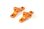 SLVR Obere Alu Bulkhead Klammern - ORANGE (2 Stück)