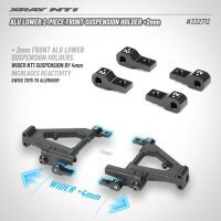 ALU LOWER 2-PIECE FRONT SUSPENSION HOLDER +2MM - BLACK (4)