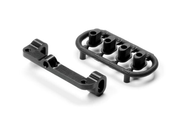 Alu Querlenker Halter oben rechts, schwarz Set