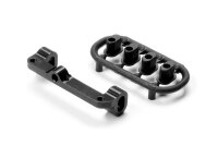 Alu Querlenker Halter oben rechts, schwarz Set