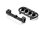 Alu Querlenker Halter oben links, schwarz SWISS 7075 T6 Set