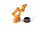 Alu 2-Gang Halter / Bulkhead - ORANGE