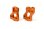Radioplattenbefestigungsböcke (L+R), Aluminium Orange