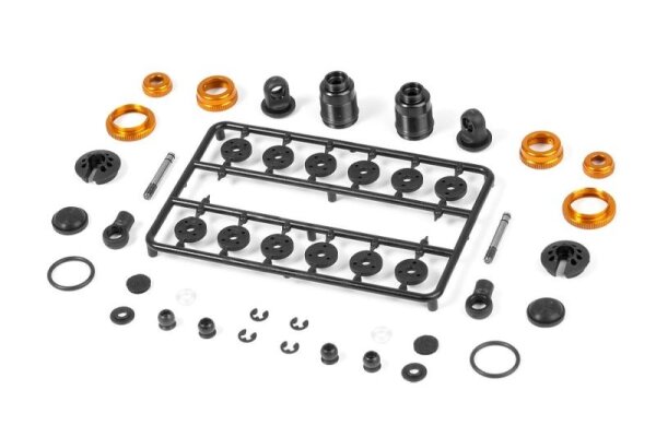 Stoßdämpfer Set Alu, Low Profile Orange