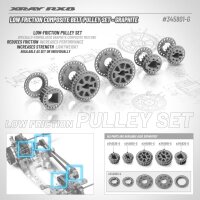 LOW FRICTION COMPOSITE SIDE BELT PULLEY 29T FRONT GRAPHITE