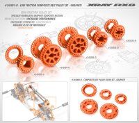Riemenrad vorne seitlich 29 Zähne, Low Friction Kohlefaser