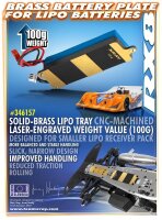 Akkuplatte Messing für Lipo Akkus - 100g
