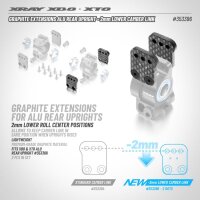 GRAPH. EXTENSION ALU REAR UPRIGHT - 2MM LOWER CAMBER LINK/2D