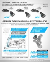 GRAPHITE EXTENSION FOR ALU STEERING BLOCK (1+1) - 3 DOTS