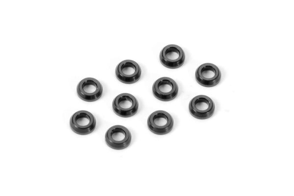 Alu Unterlegscheiben konisch 3x6x2mm - schwarz (10