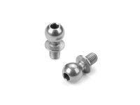 HARD STEEL BALL END 5.4MM WITH THREAD 4MM - NICKEL COATED (2