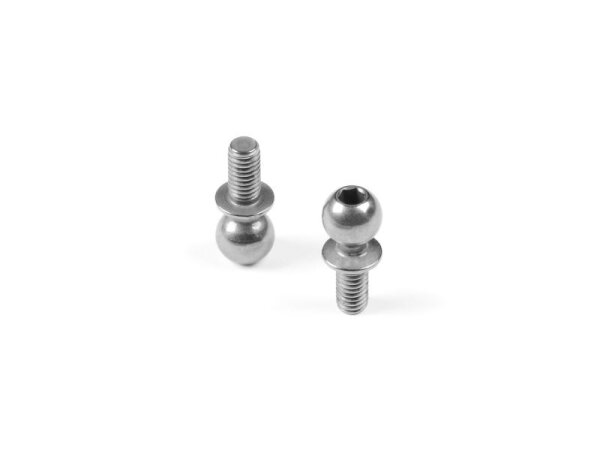 HARD STEEL BALL END 5.4MM WITH THREAD 6MM - NICKEL COATED (2