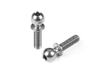 HARD STEEL BALL END 5.4MM WITH THREAD 10MM - NICKEL COATED (