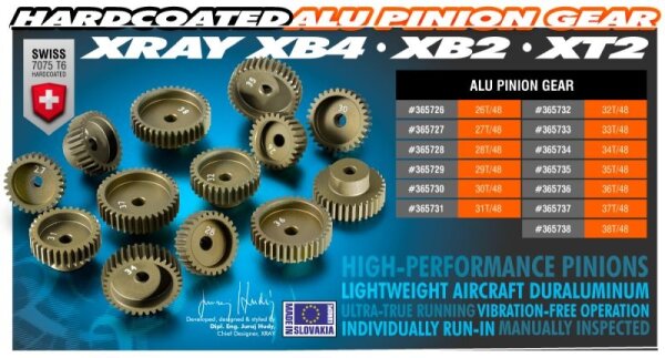 Alu Motorritzel - gehärtet - 32 Zähne - 48dp