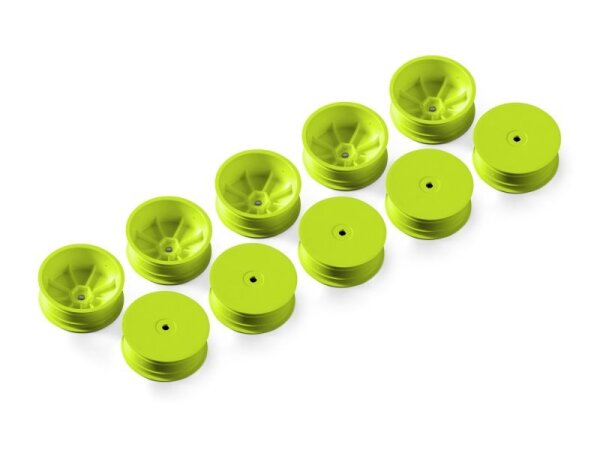 4WD FRONT WHEEL AERODISK WITH 12MM HEX IFMAR YELLOW HARD 10