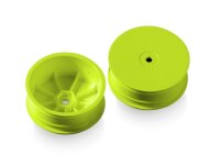 4WD FRONT WHEEL AERODISK WITH 12MM HEX IFMAR YELLOW HARD (2)
