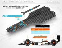 X1´19 Kohlefaser Chassis&Top Deck 2.5mm Radstand einstellbar
