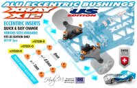 X12 US Alu Führungsbuchsen exzentrisch - Width 1.0mm (2)