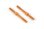 Gewindestangen Alu,  M3x42mm Orange