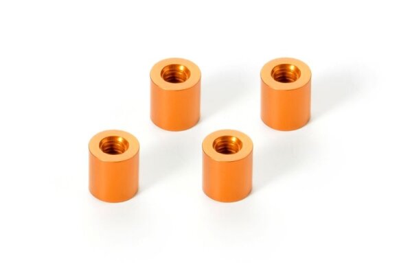 Alu Pfosten M3x6x6.4mm - ORANGE (4)
