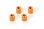 Alu Pfosten M3x6x6.4mm - ORANGE (4)