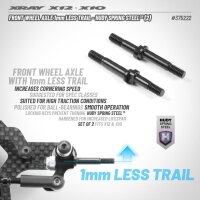 FRONT WHEEL AXLE 1MM LESS TRAIL - HUDY SPRING STEEL (2)