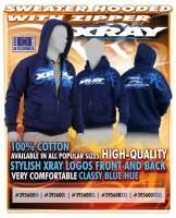 Kaputzensweater mit Reisverschluss Blau (M)