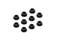 Alu Fächerscheibenmutter M4 - Schwarz (10)